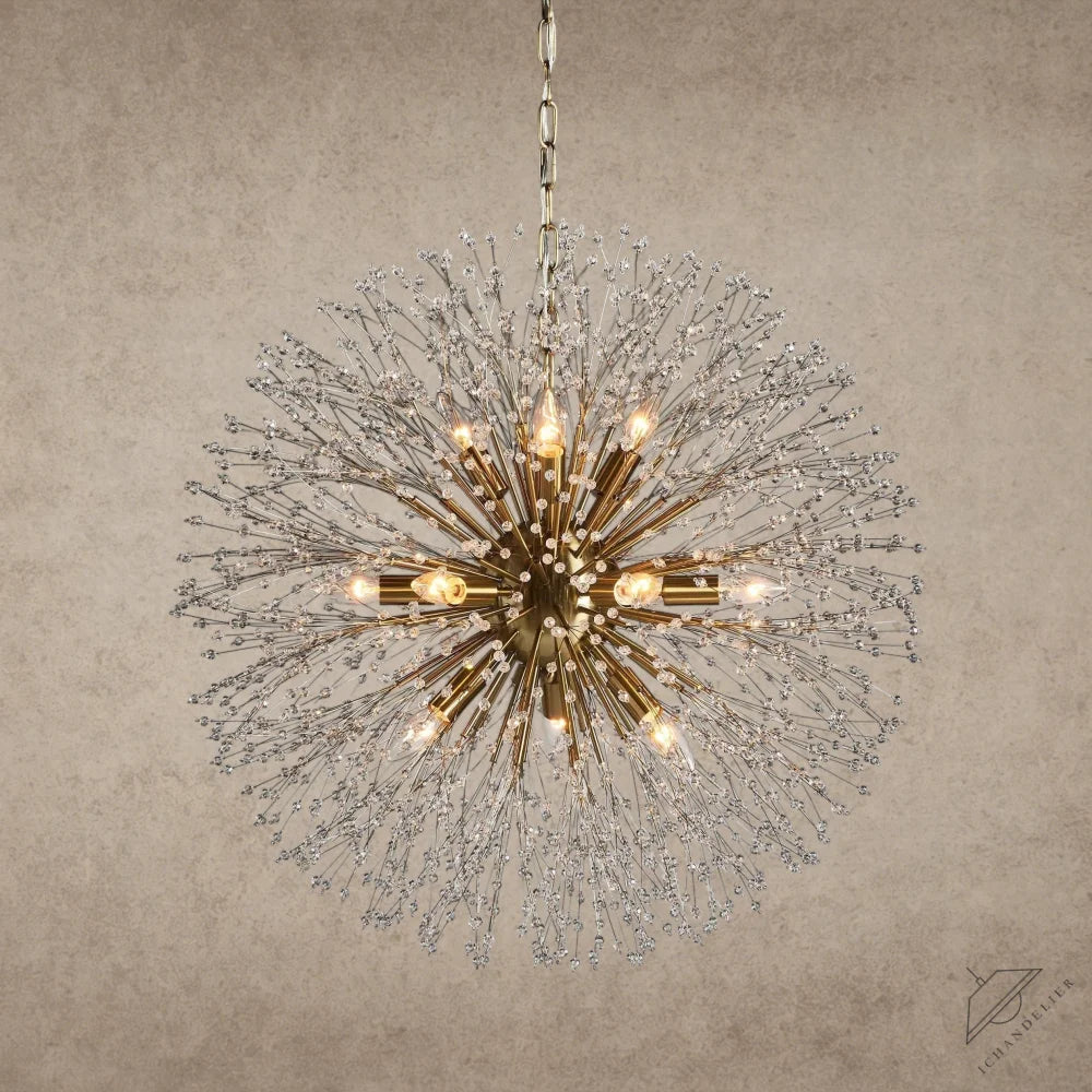 30" / Brass Dandelion Round Chandelier 22", 30", 43"