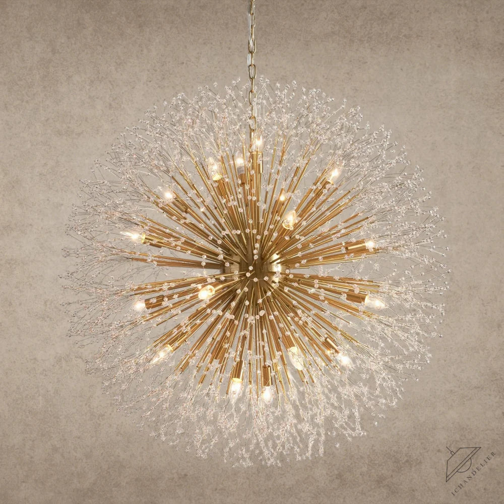 43" / Brass Dandelion Round Chandelier 22", 30", 43"