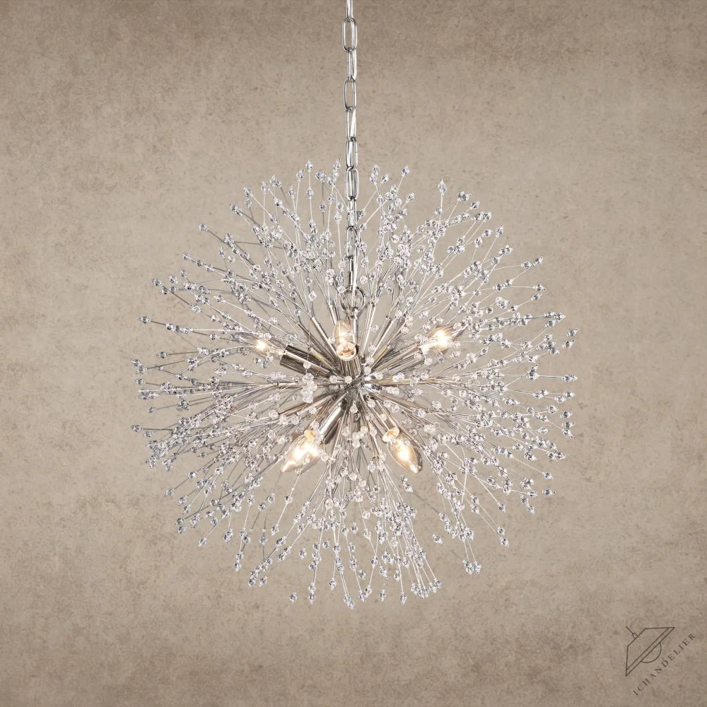 22" / Silver Dandelion Round Chandelier 22", 30", 43"
