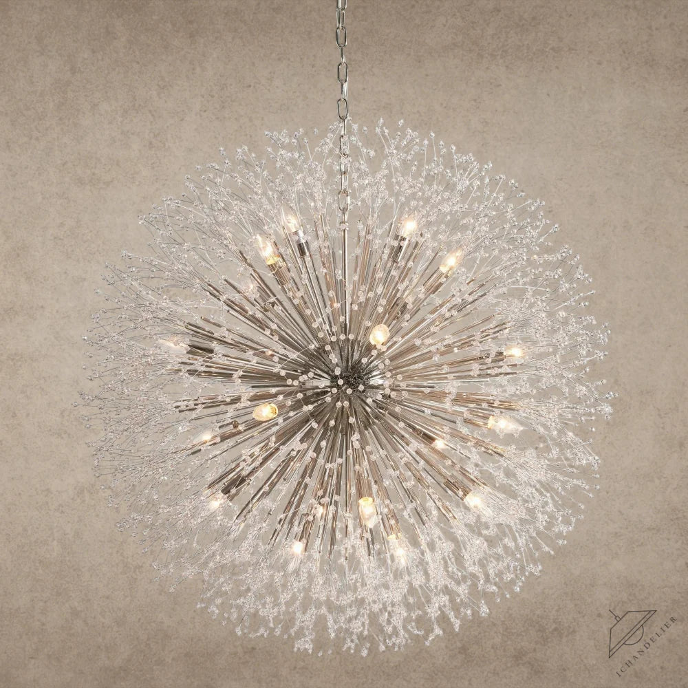 43" / Silver Dandelion Round Chandelier 22", 30", 43"