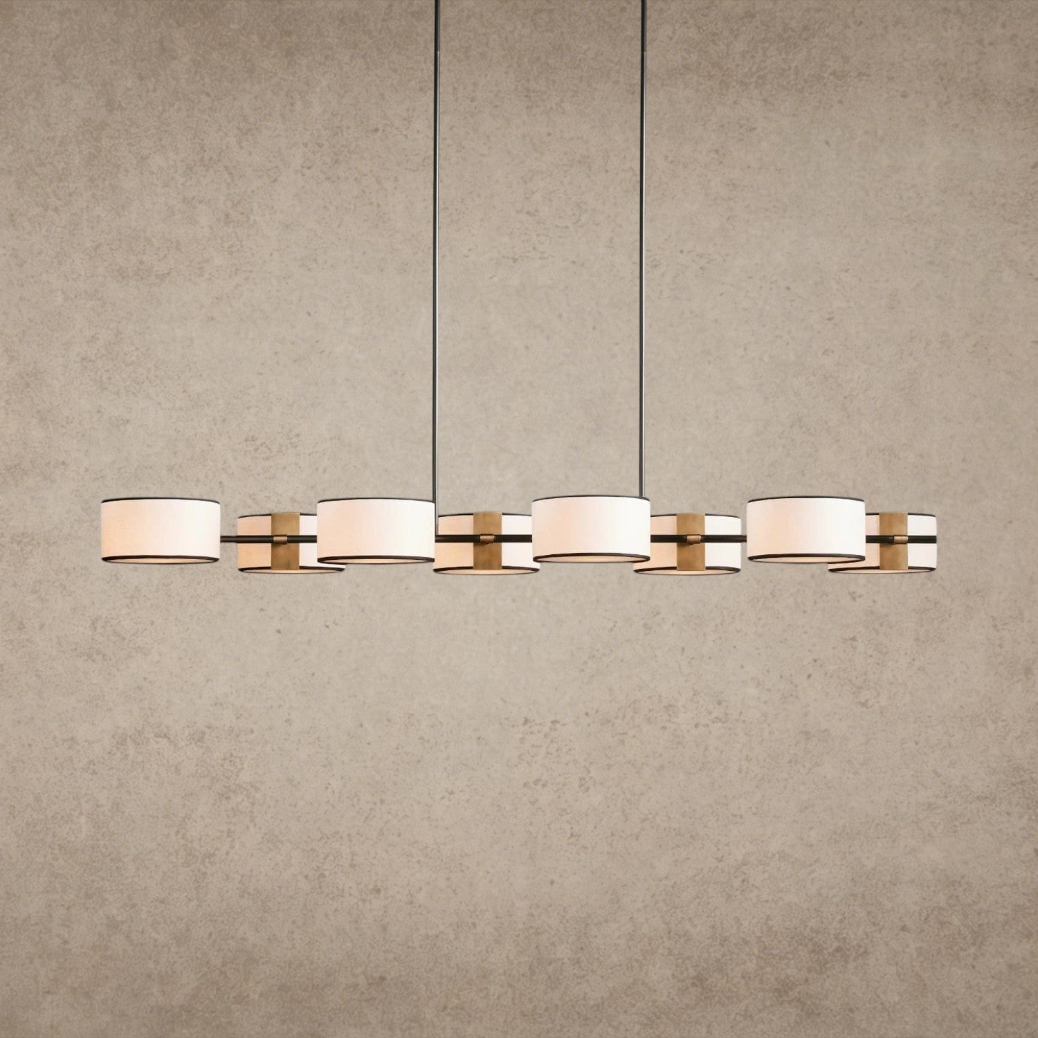 BLACK & WHITE Daphne Linear Chandelier 62"