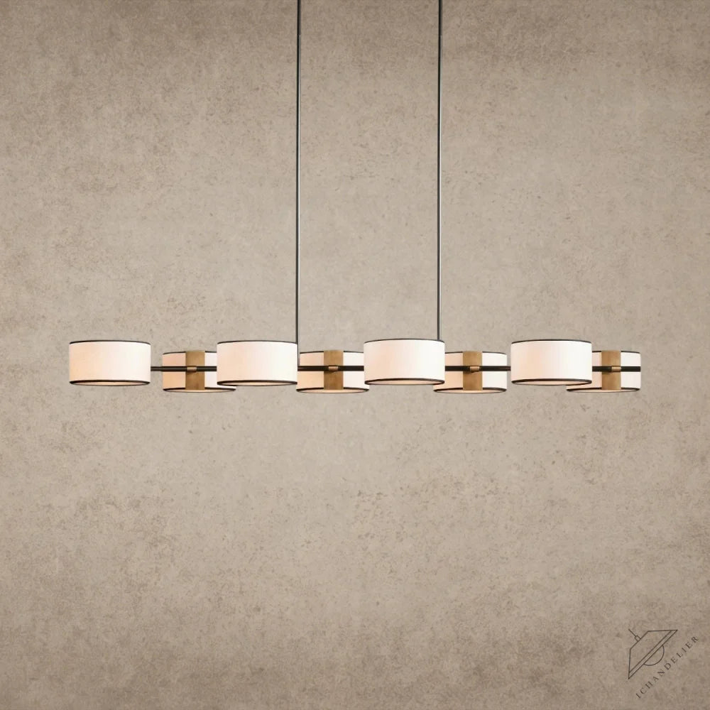 BLACK & WHITE Daphne Linear Chandelier 62"