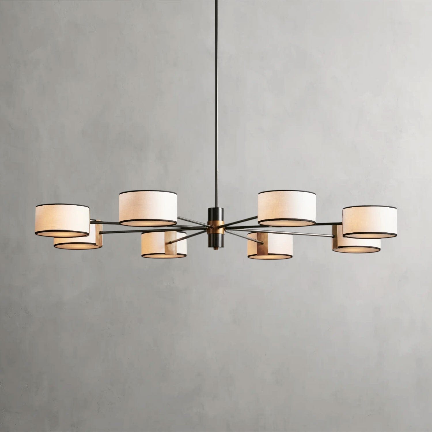 60" / BLACK & WHITE Daphne Round Chandelier 48", 60"