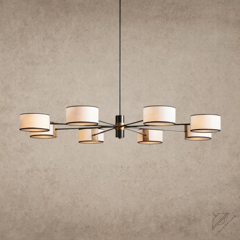 60" / BLACK & WHITE Daphne Round Chandelier 48", 60"