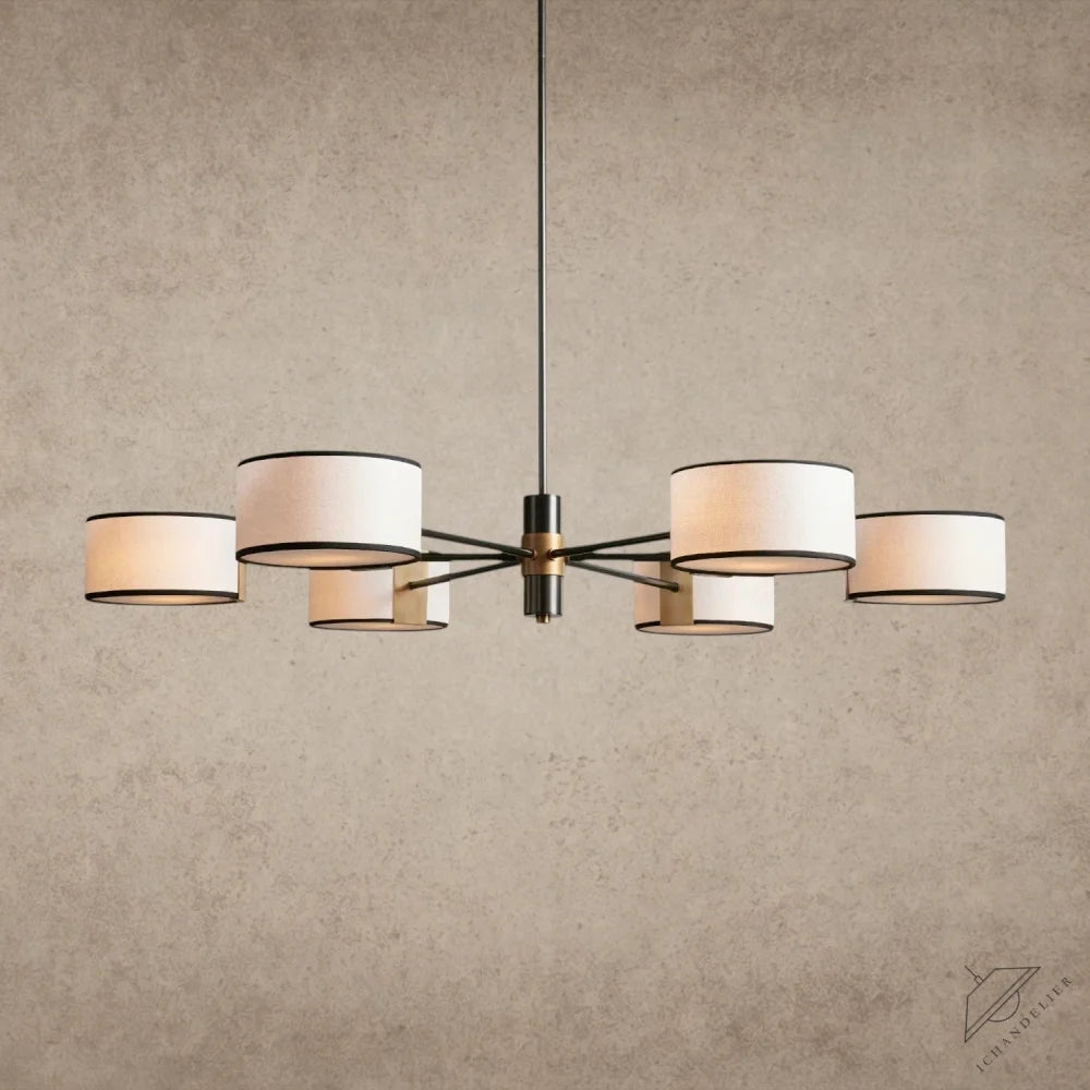 48" / BLACK & WHITE Daphne Round Chandelier 48", 60"
