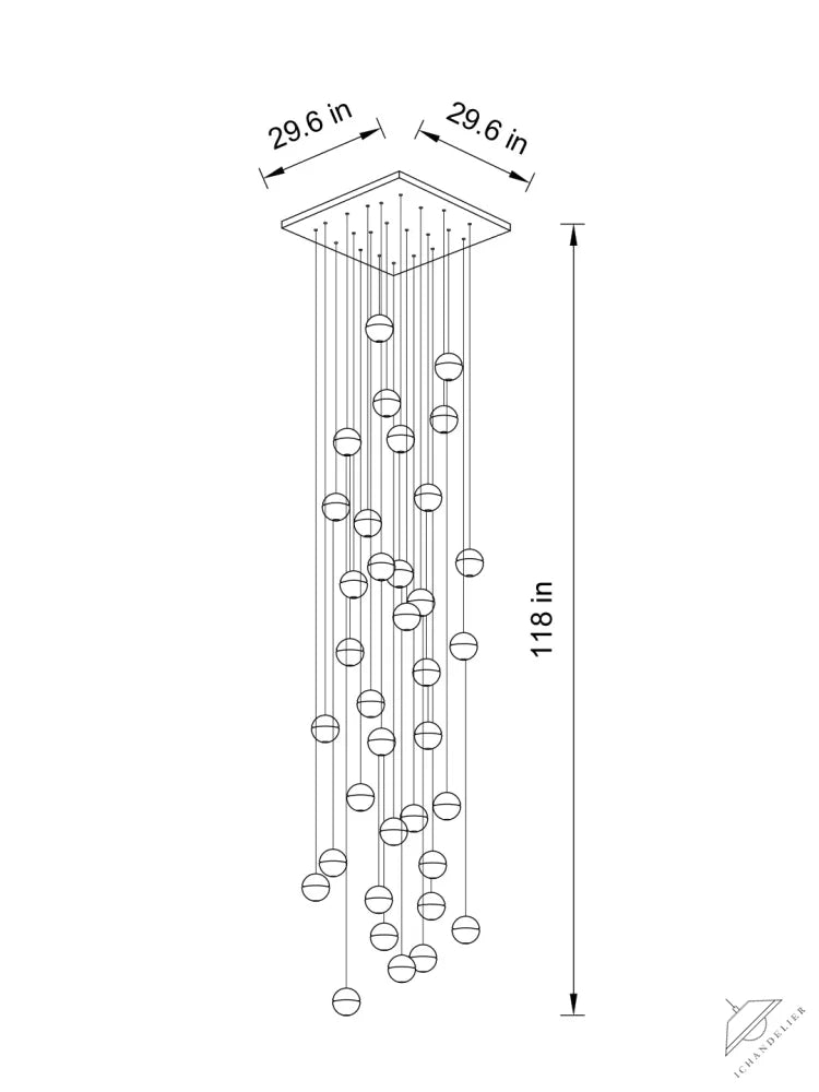 Dazzling Crystal Sphere Chandelier by Aurorae Lighting