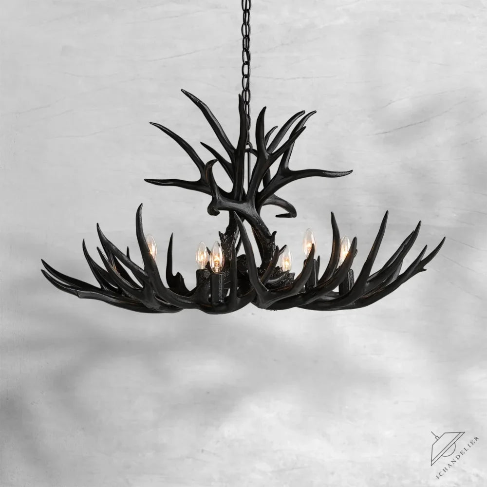 Deer Antler 8-Light Chandelier 36''