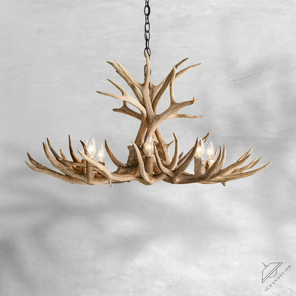 Deer Antler 8-Light Chandelier 36''