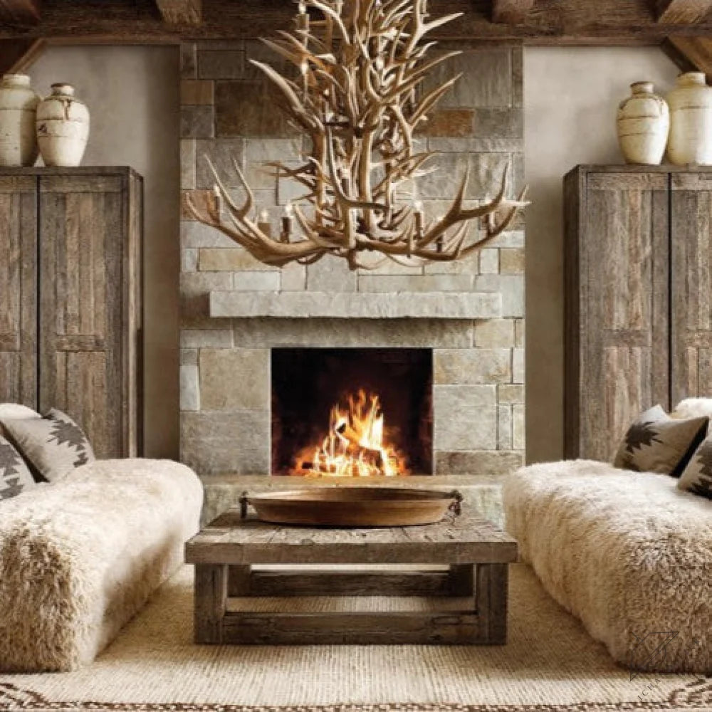 Deer Antler 8-Light Chandelier 60''