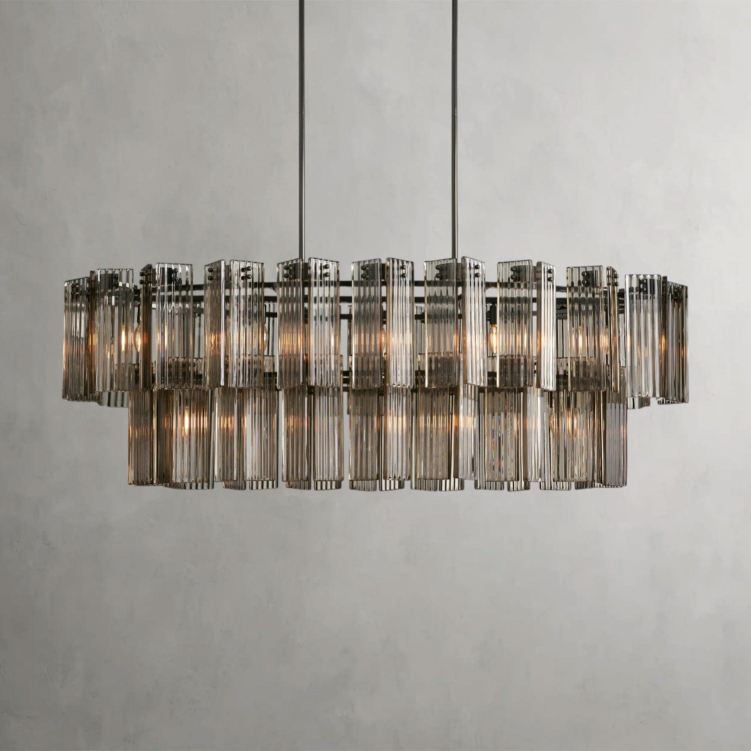 63" / Bronze / Smoke Delsie Oval Chandelier 51", 63", 72"