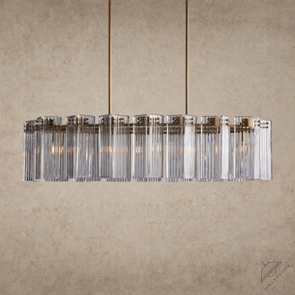 51" / Brass / Clear Delsie Oval Chandelier 51", 63", 72"