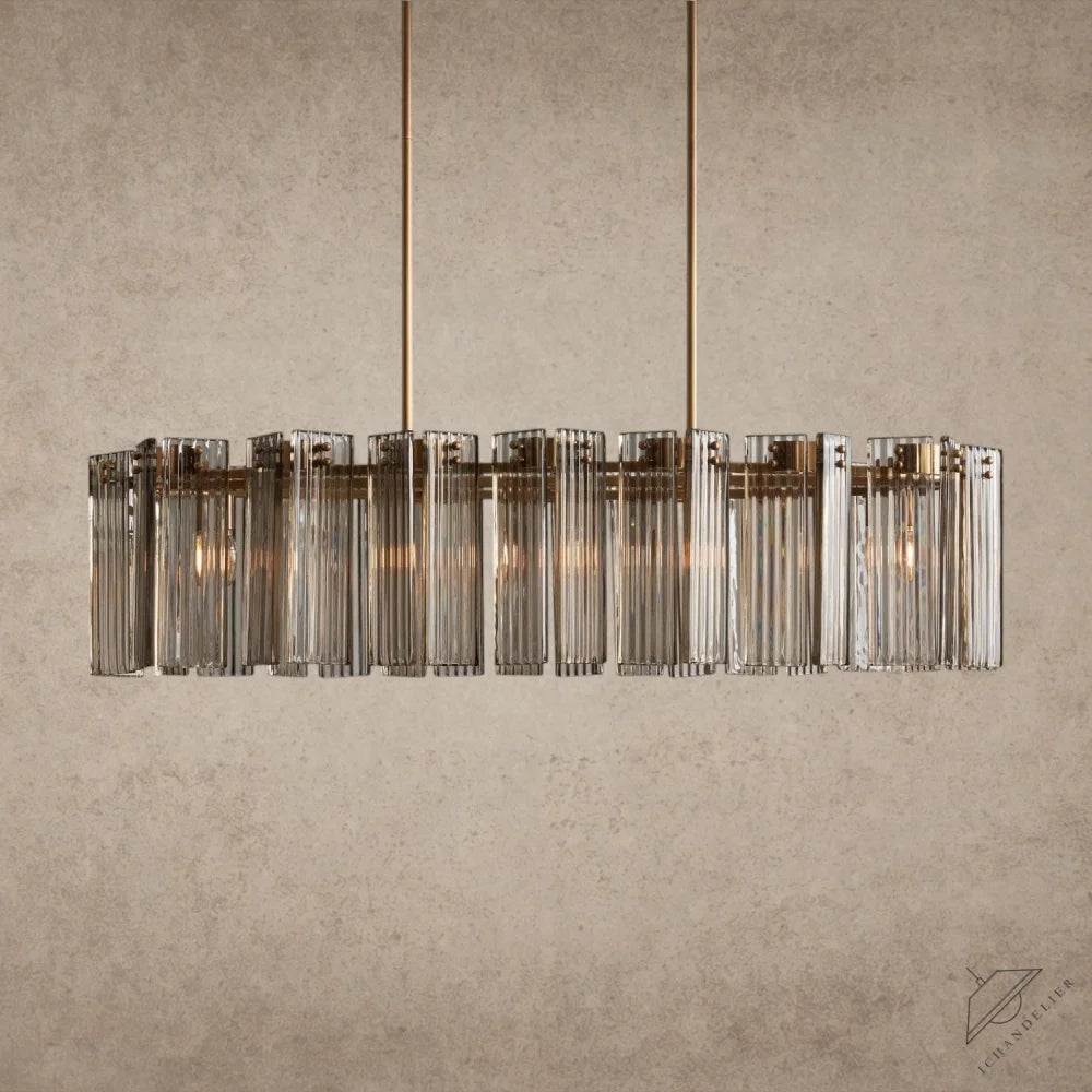 51" / Brass / Smoke Delsie Oval Chandelier 51", 63", 72"