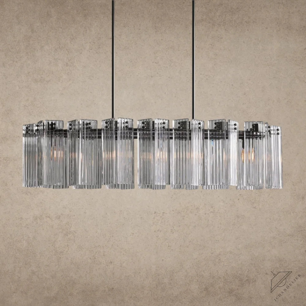 51" / Bronze / Clear Delsie Oval Chandelier 51", 63", 72"
