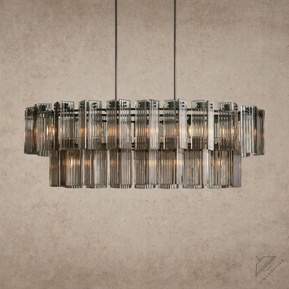 63" / Bronze / Smoke Delsie Oval Chandelier 51", 63", 72"