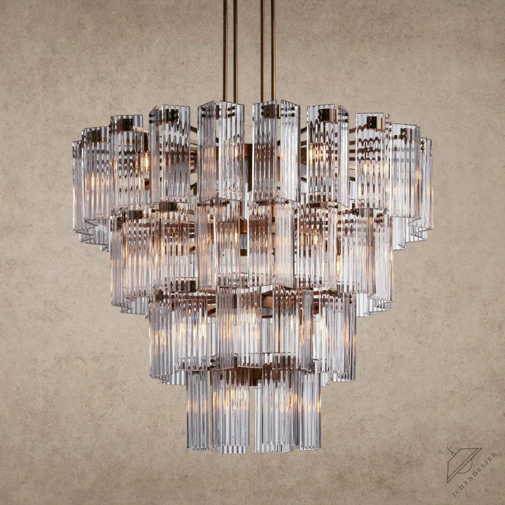 48" / Brass / Clear Delsie Round Chandelier 38", 48", 60"