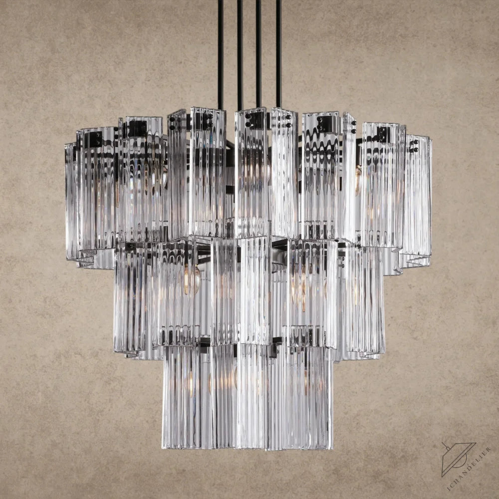 38" / Bronze / Clear Delsie Round Chandelier 38", 48", 60"