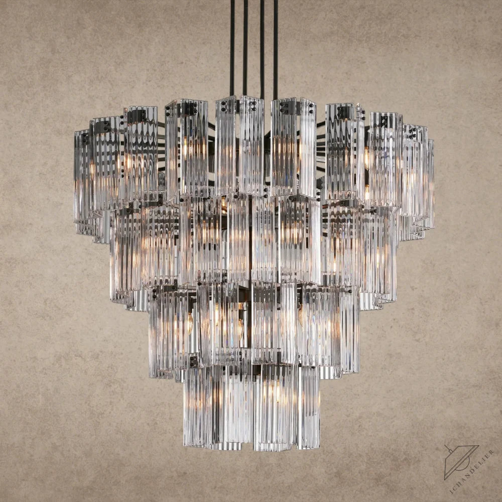 48" / Bronze / Clear Delsie Round Chandelier 38", 48", 60"