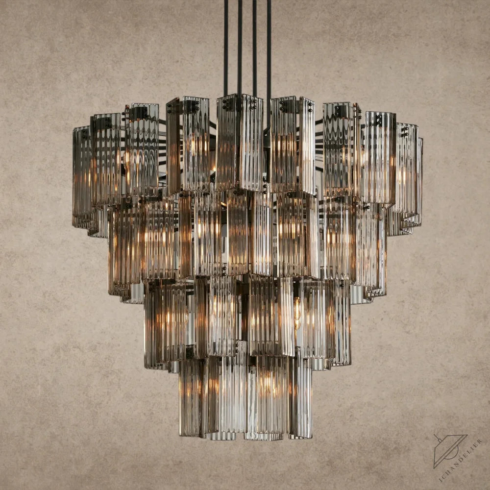 48" / Bronze / Smoke Delsie Round Chandelier 38", 48", 60"