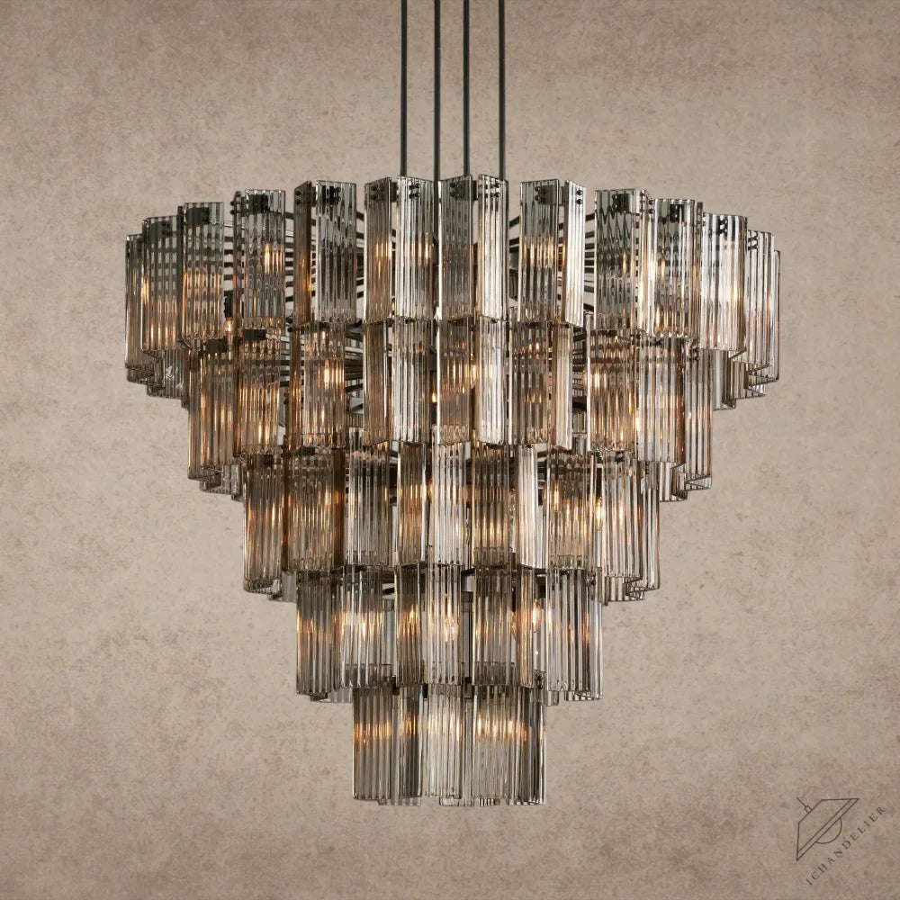 60" / Bronze / Smoke Delsie Round Chandelier 38", 48", 60"