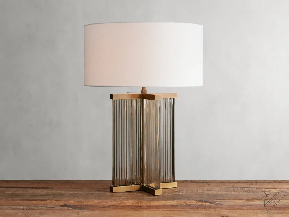 Brass / Smoke / White Delsie Table Lamp