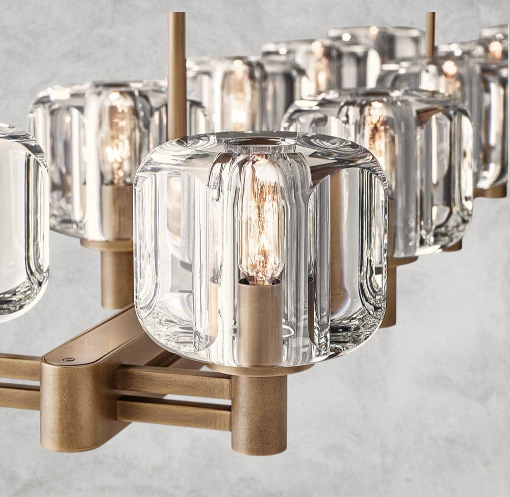 Demaret double Linear chandelier 54", 72"