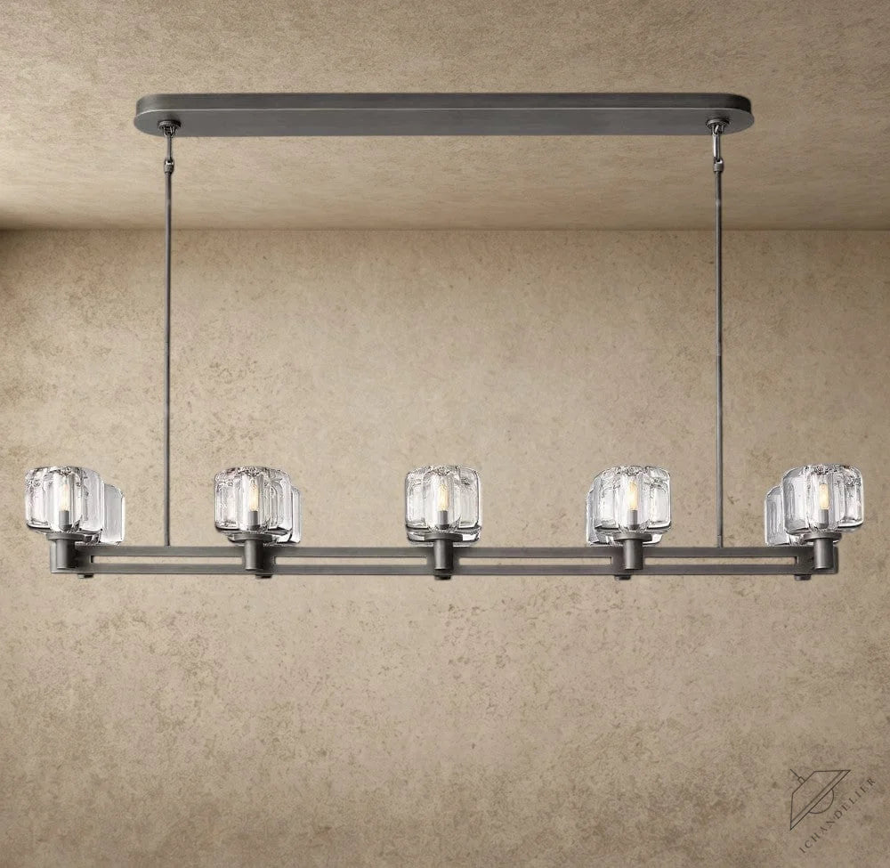 54" / Bronze Demaret double Linear chandelier 54", 72"