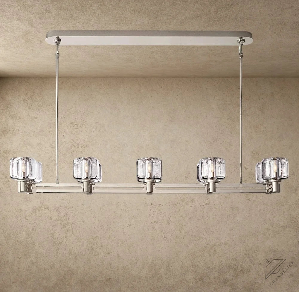 54" / Nickle Demaret double Linear chandelier 54", 72"
