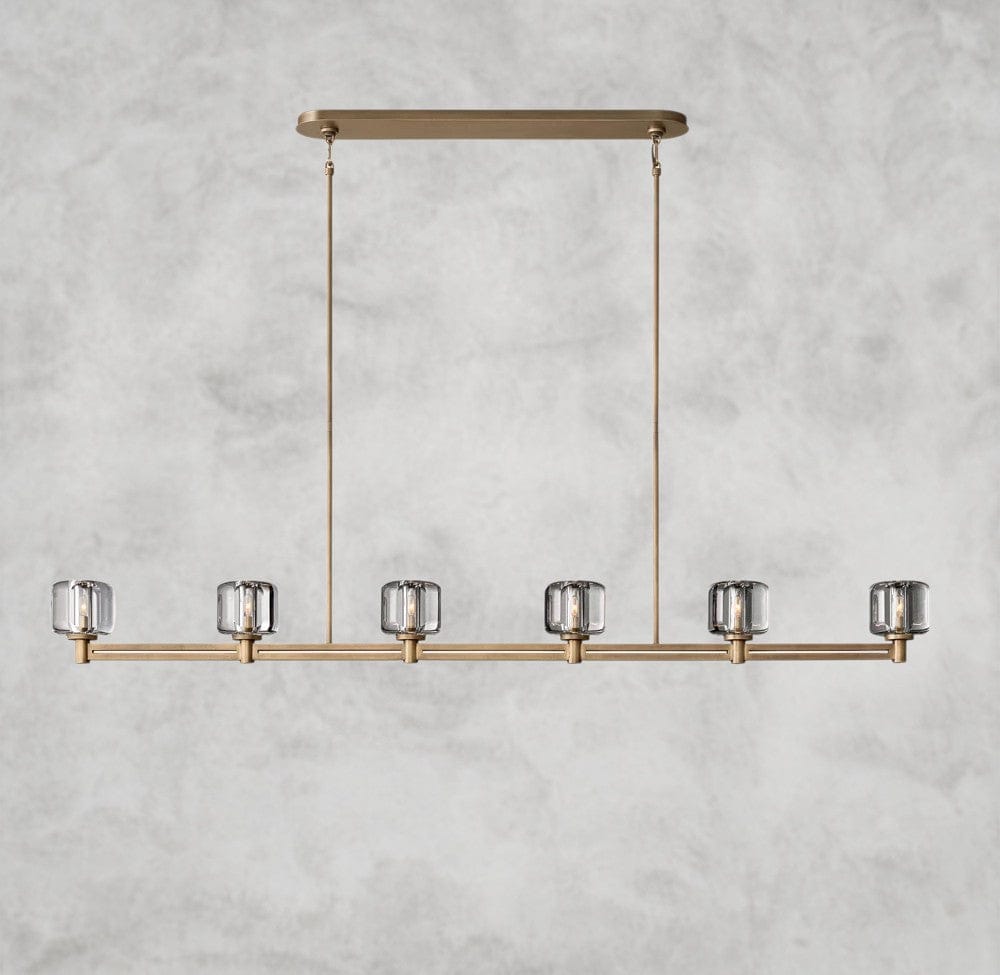 72" / Brass Demaret Linear Chandelier 54", 72"