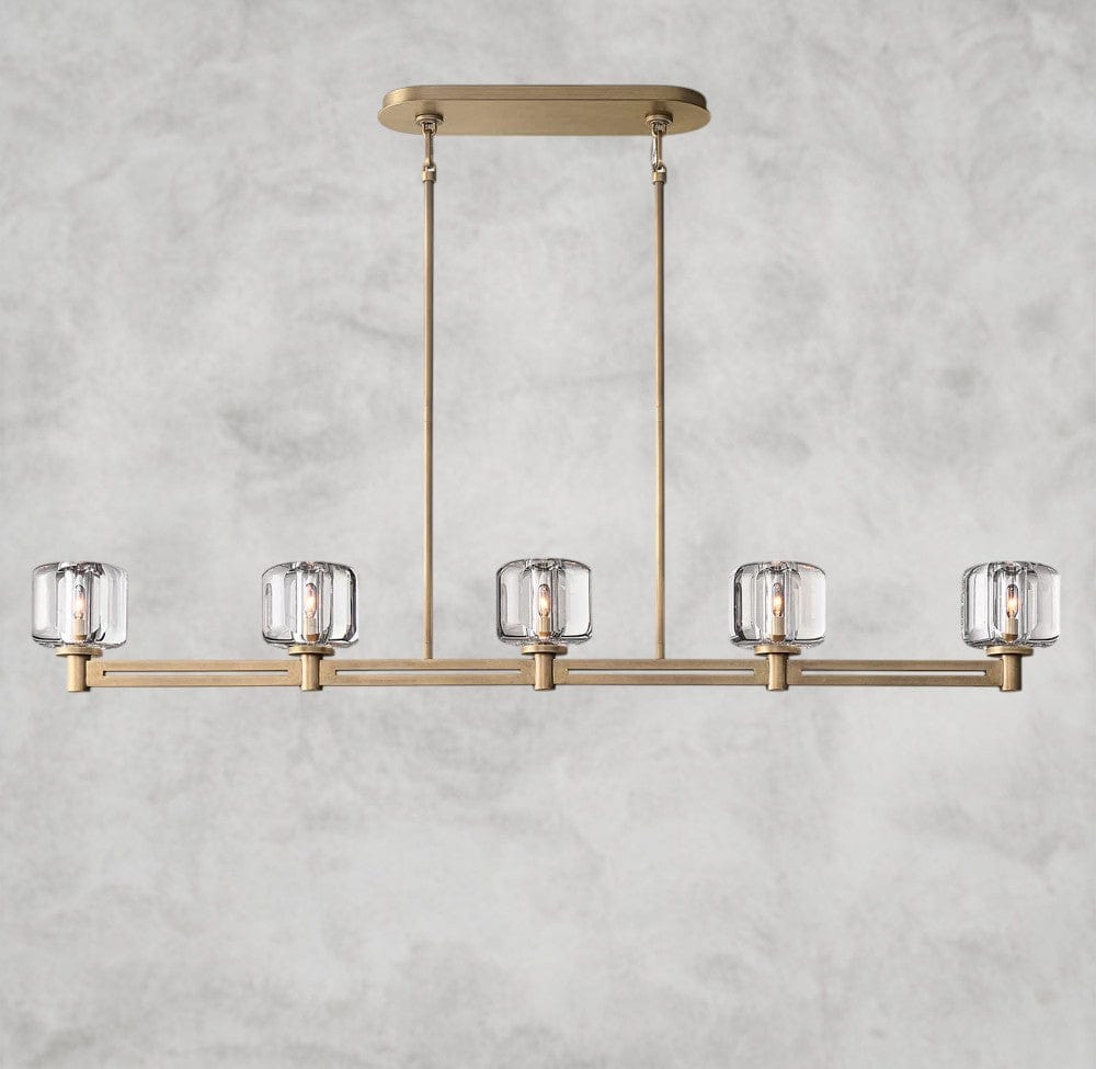 54" / Brass Demaret Linear Chandelier 54", 72"