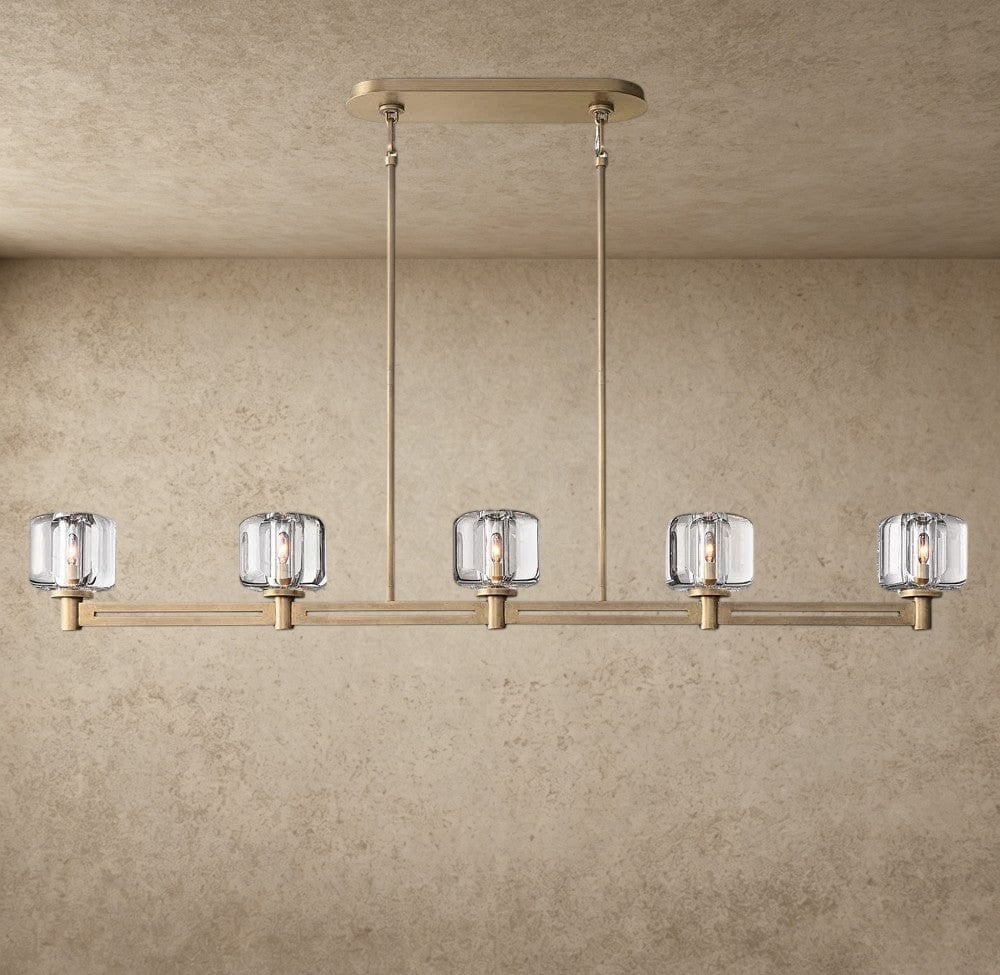 54" / Brass Demaret Linear Chandelier 54", 72"