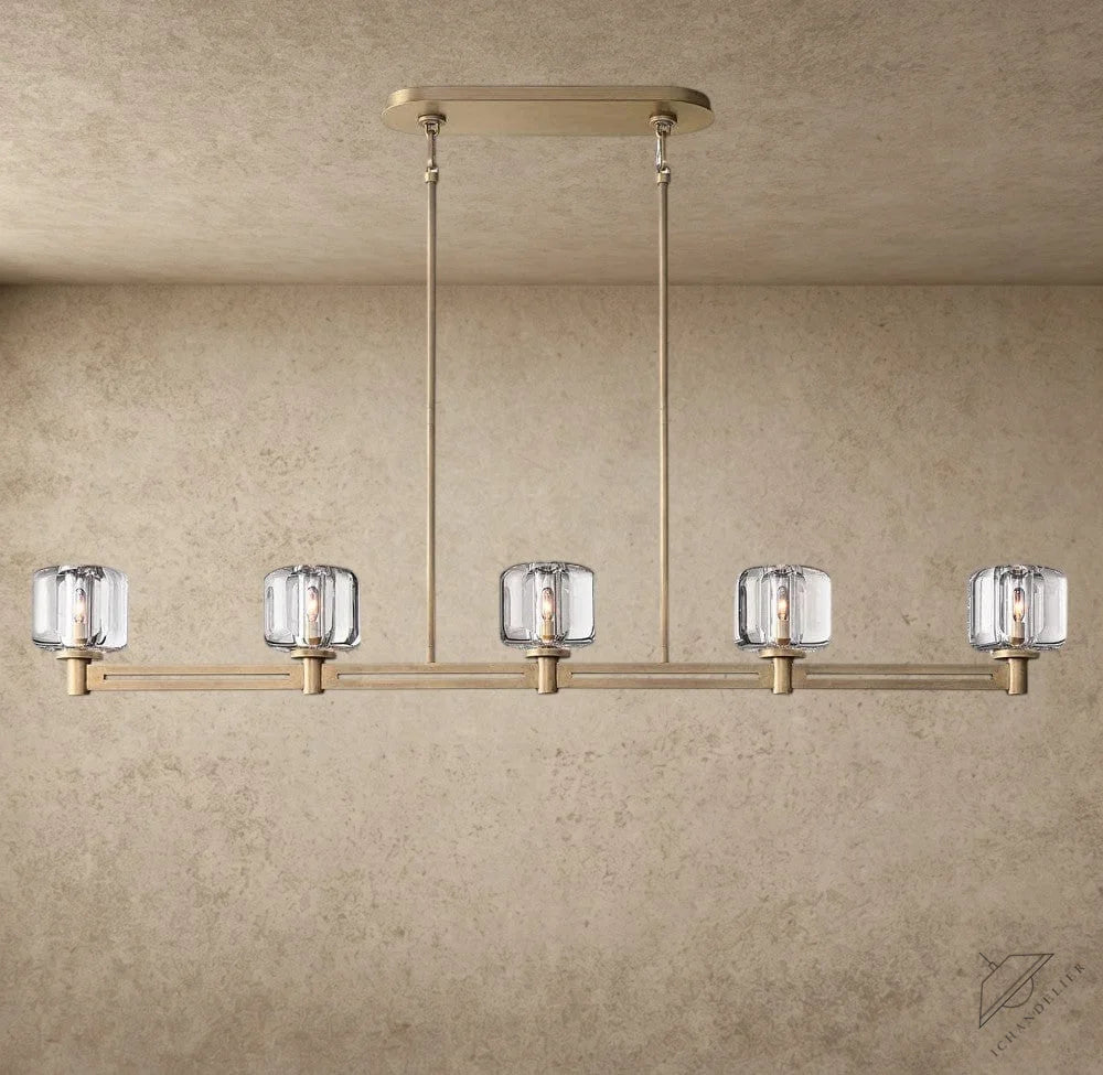 54" / Brass Demaret Linear Chandelier 54", 72"