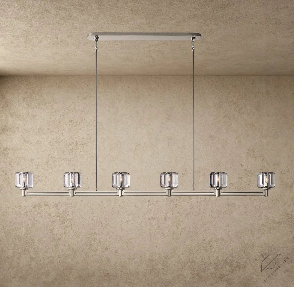 72" / Nickle Demaret Linear Chandelier 54", 72"