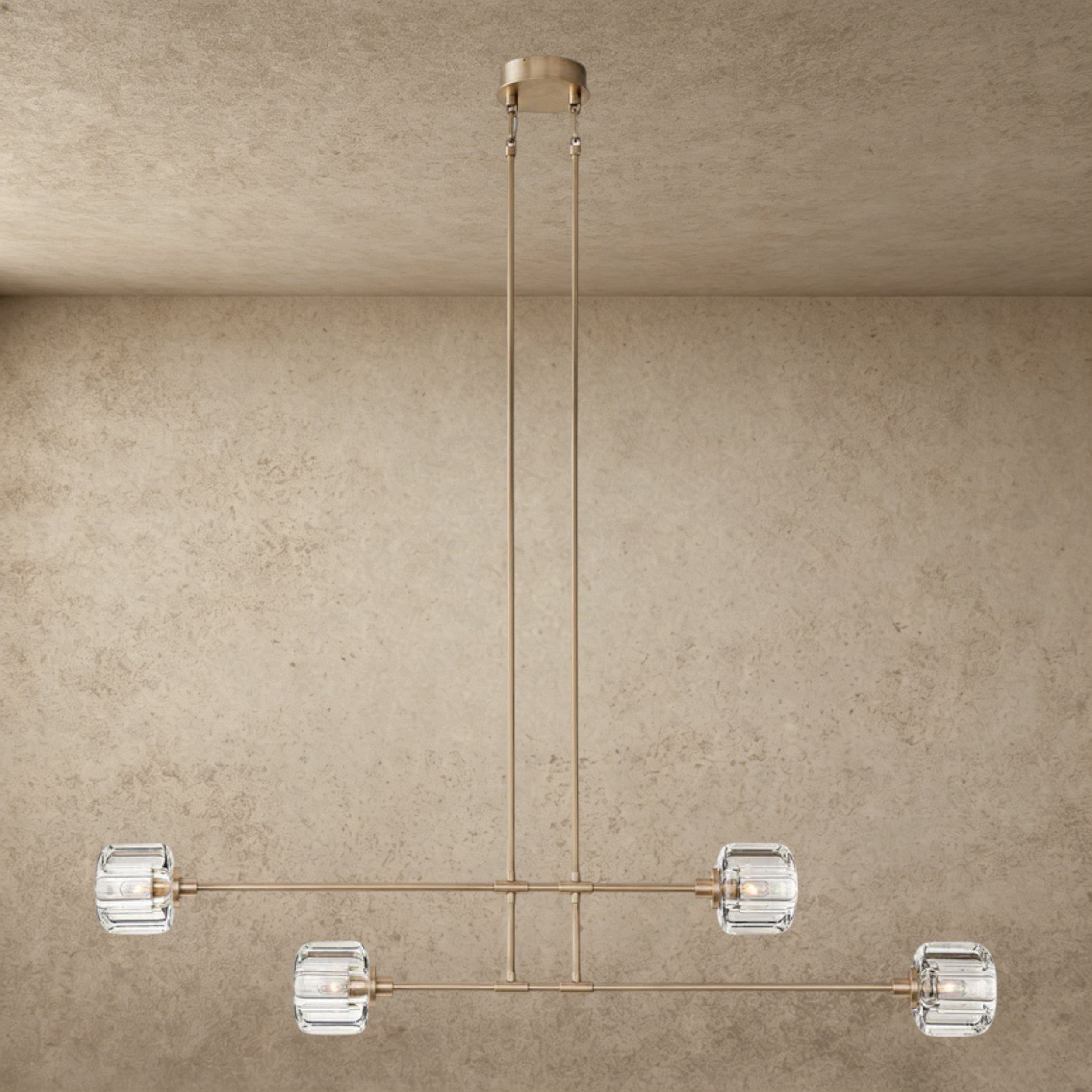 54" / Brass Demaret Mobile Linear Chandelier 54", 72"