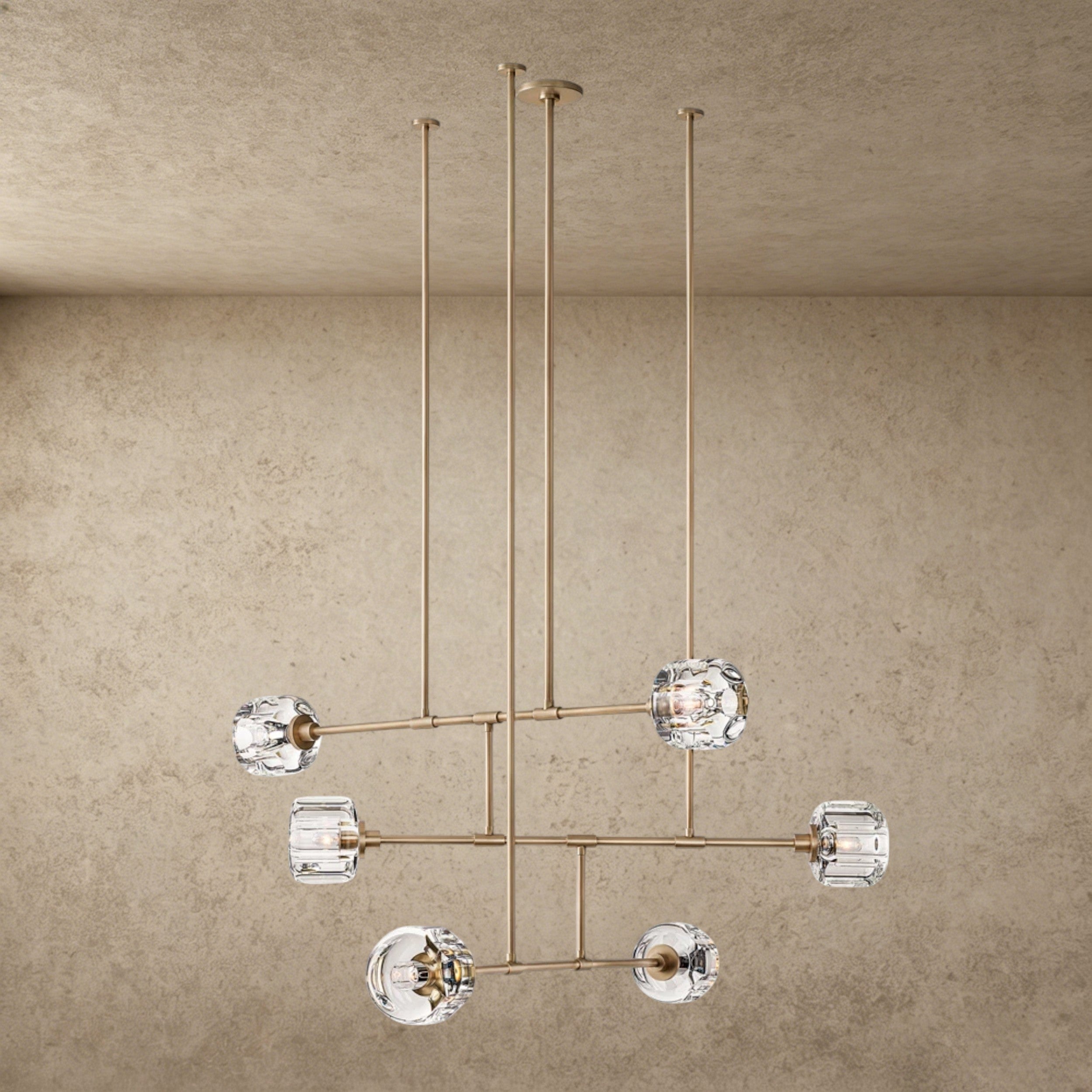 48" / Brass Demaret Mobile Round Chandelier 48", 62"