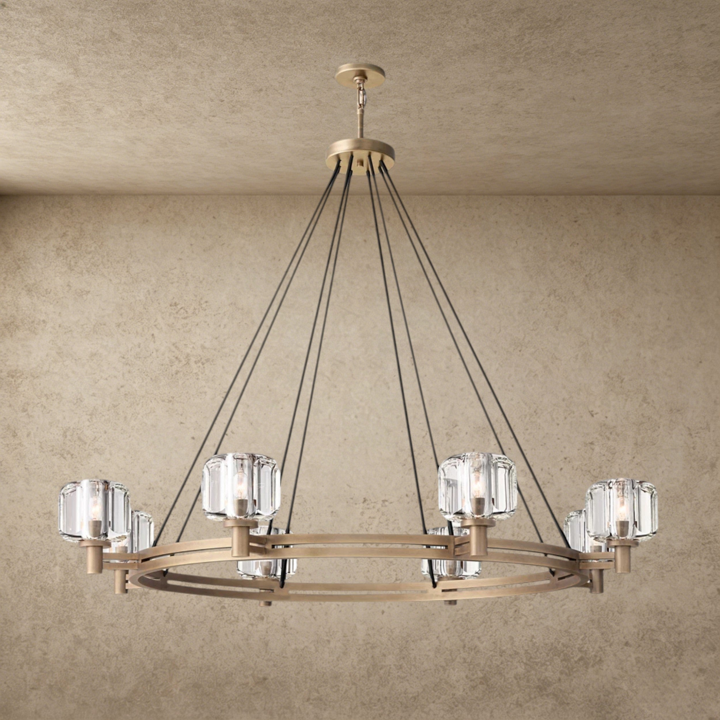 48" / Brass Demaret Round Chandelier 36", 48", 60"