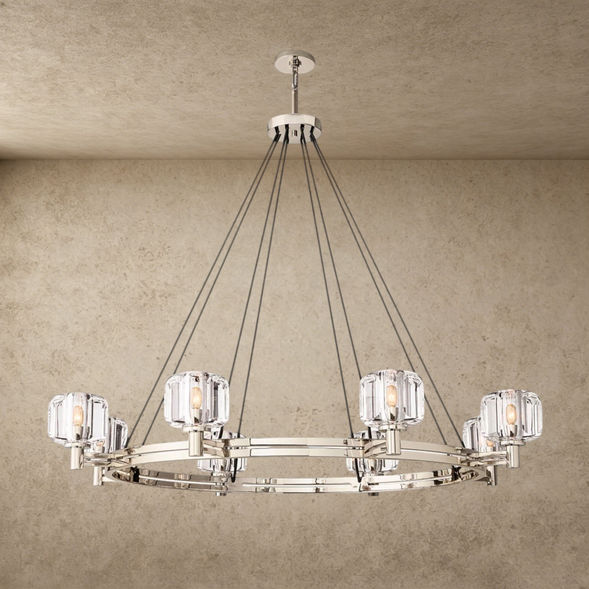 48" / Nickle Demaret Round Chandelier 36", 48", 60"