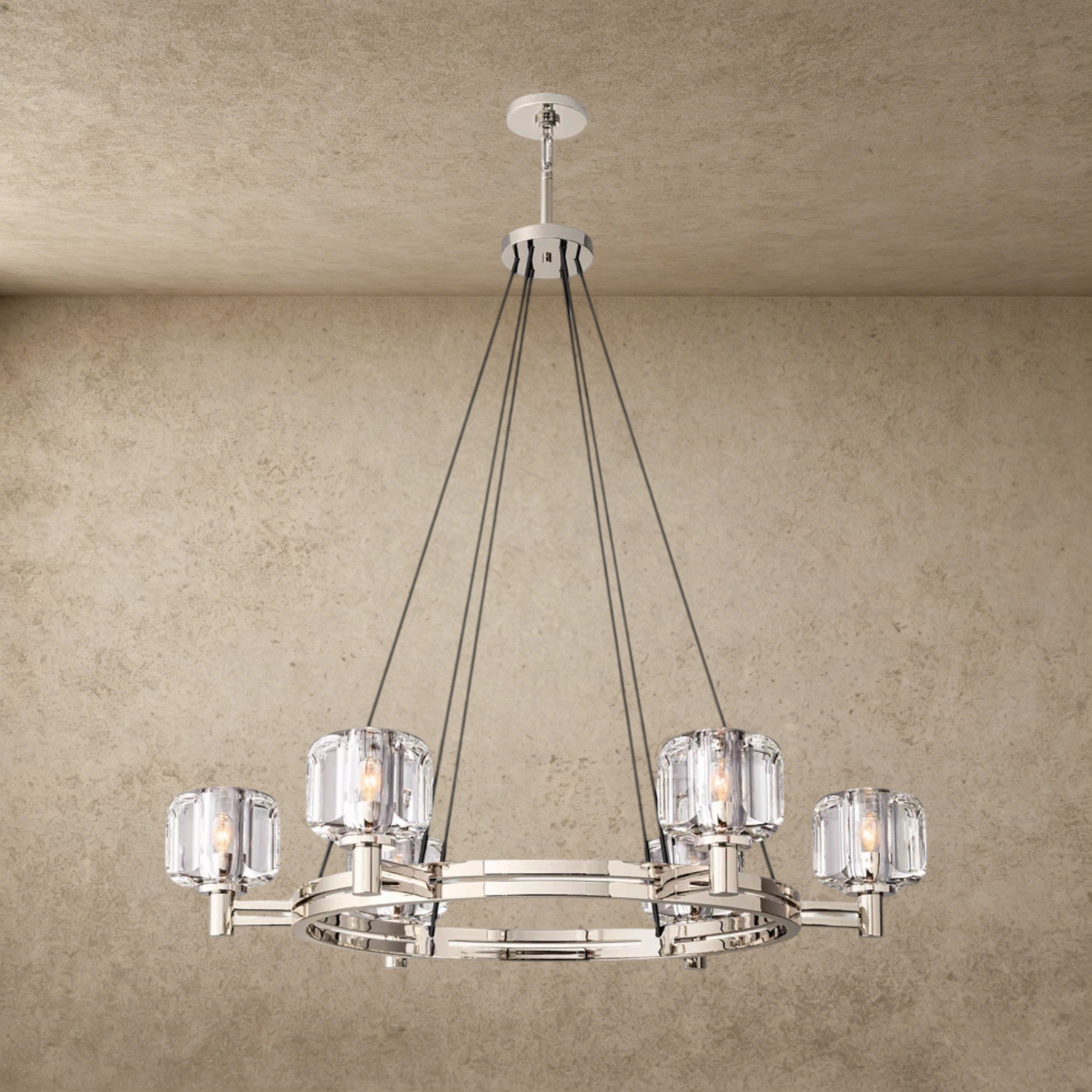 36" / Nickle Demaret Round Chandelier 36", 48", 60"