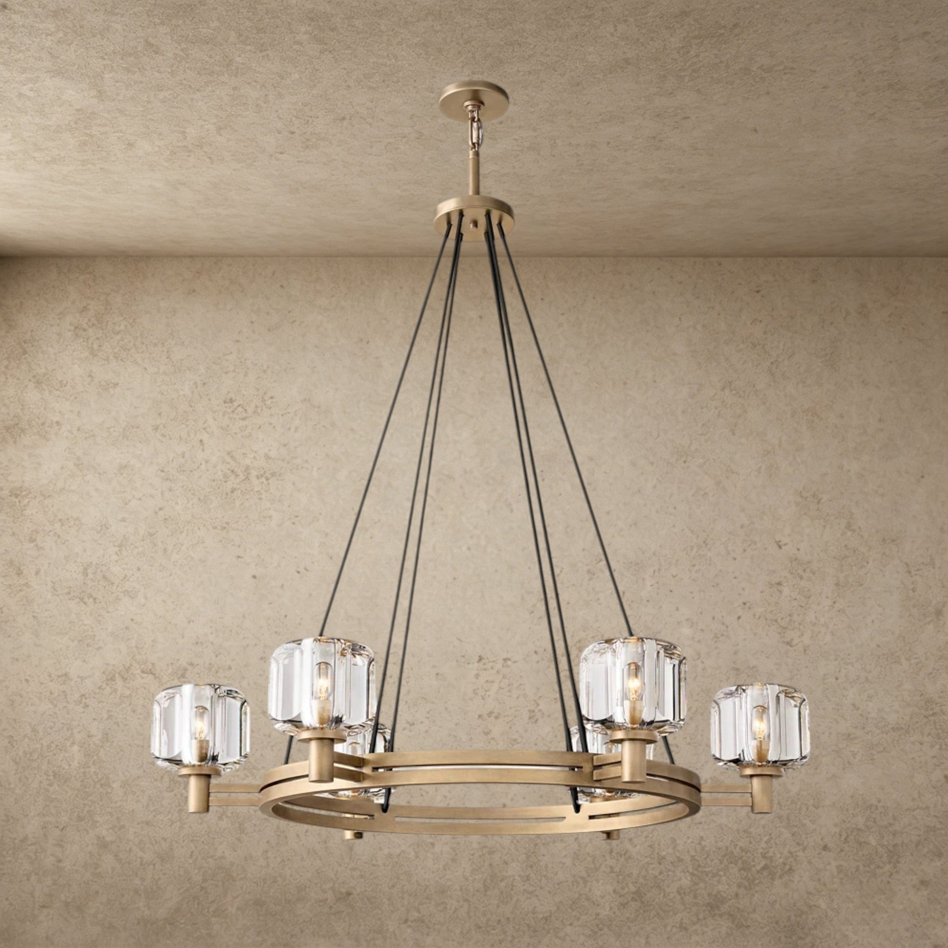 36" / Brass Demaret Round Chandelier 36", 48", 60"