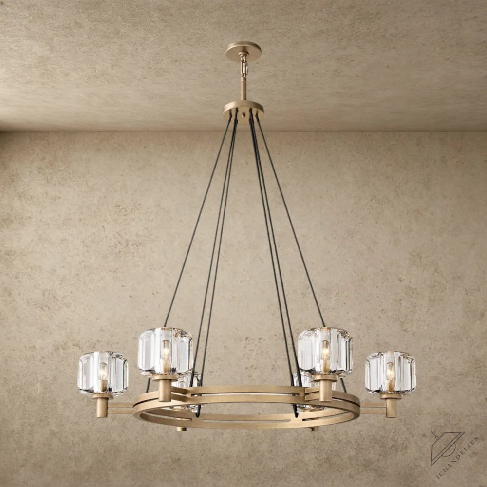36" / Brass Demaret Round Chandelier 36", 48", 60"