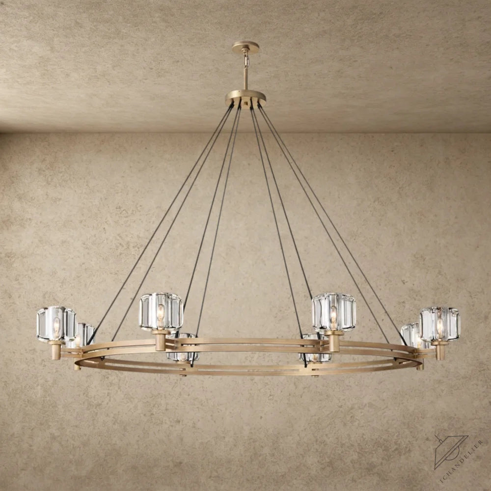 60" / Brass Demaret Round Chandelier 36", 48", 60"