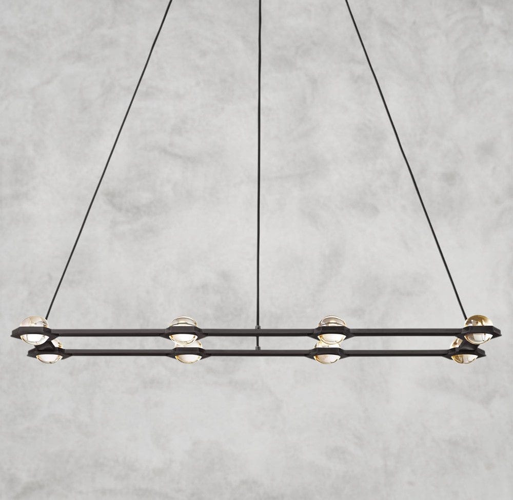 54" / Bronze Éclatant Rectangular Chandelier 54", 72"