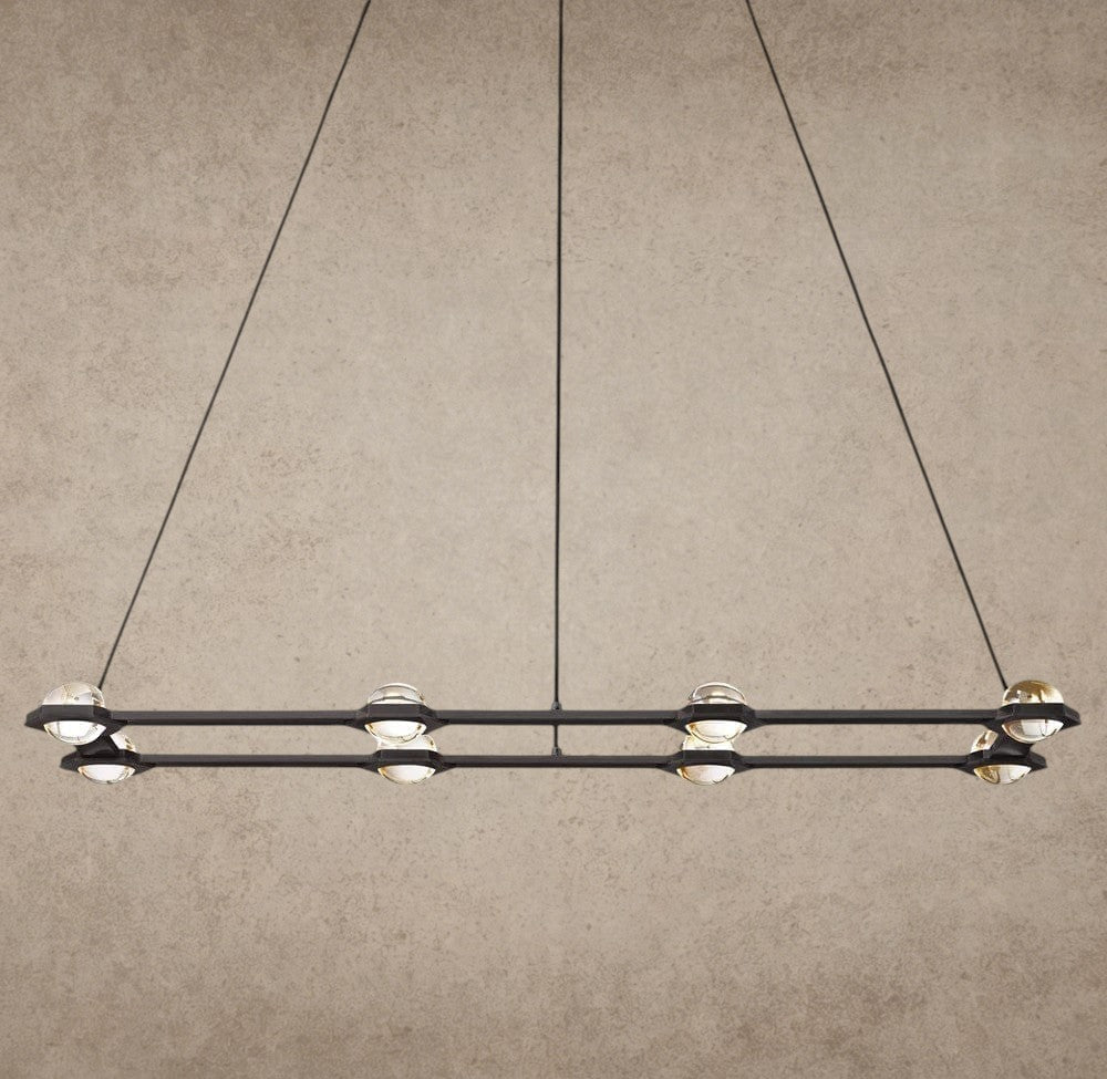 54" / Bronze Éclatant Rectangular Chandelier 54", 72"