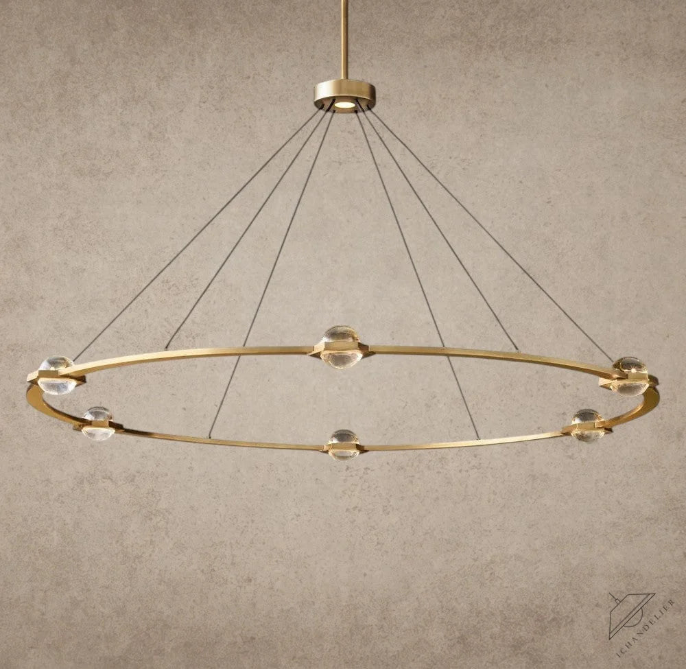 36" / Brass Éclatant Round Chandelier 36", 48", 60", Two-Tied 60"