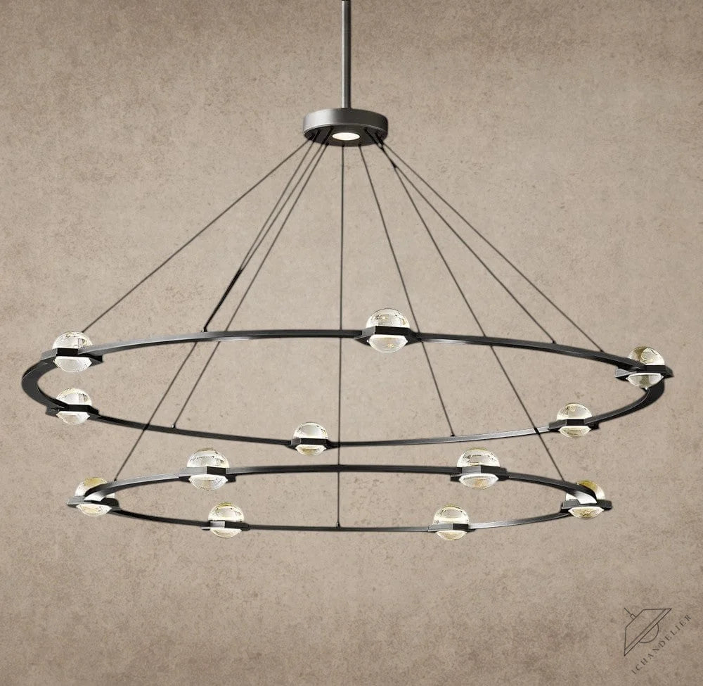 Two-Tied 60" / Bronze Éclatant Round Chandelier 36", 48", 60", Two-Tied 60"