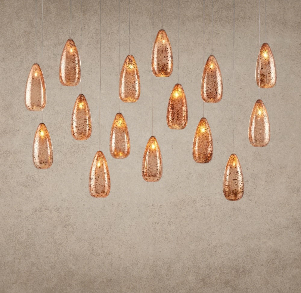 48" Edda Linear Glass Chandelier 48", 54"