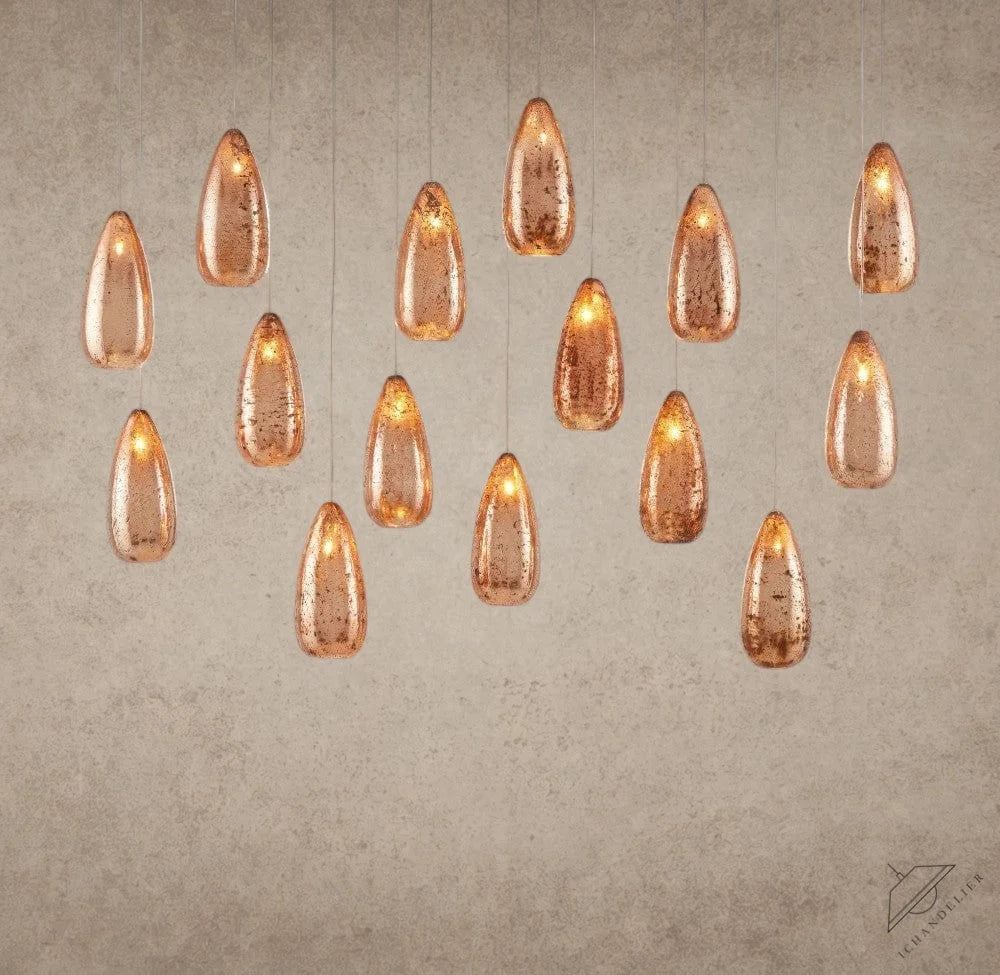 48" Edda Linear Glass Chandelier 48", 54"