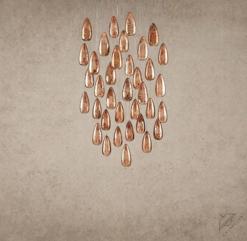 Edda Round Glass Chandelier 23", 35"