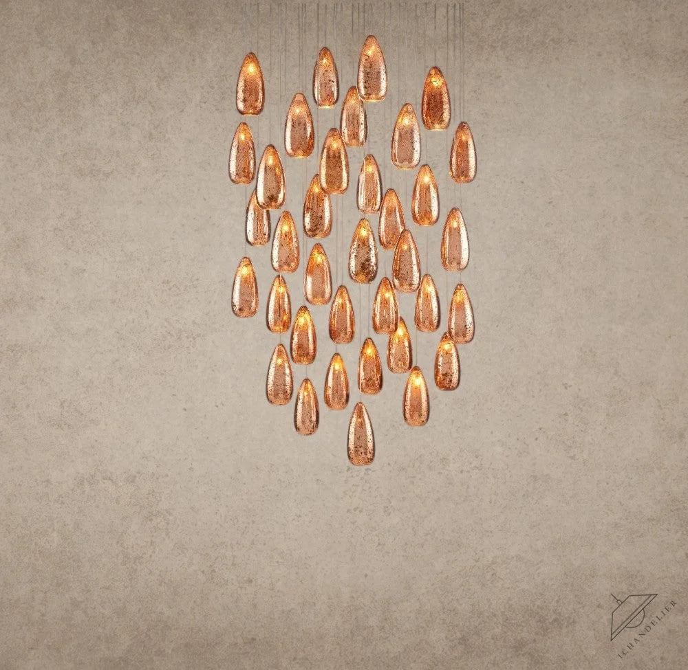 35" Edda Round Glass Chandelier 23", 35"