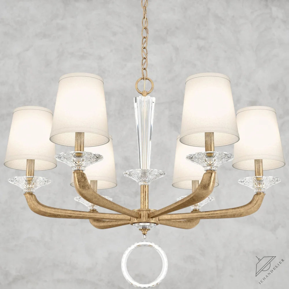 French Gold Emilea Chandelier 30"