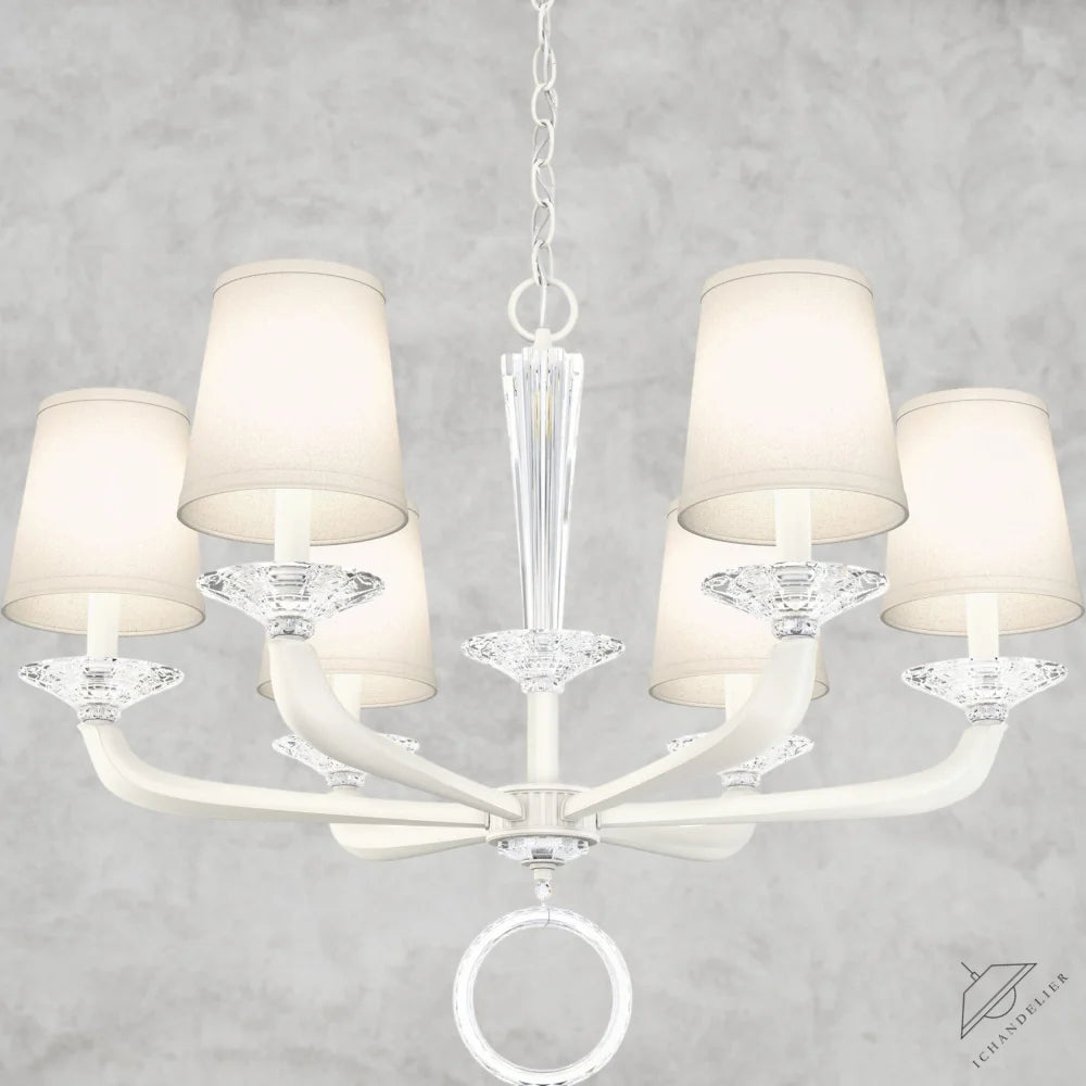 White Emilea Chandelier 30"